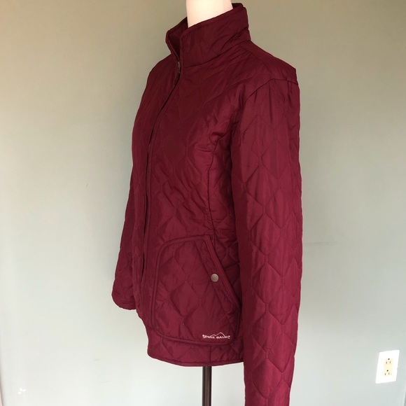 Eddie Bauer Jackets & Blazers - EDDIE BAUER Burgundy Mod Quilted Jacket